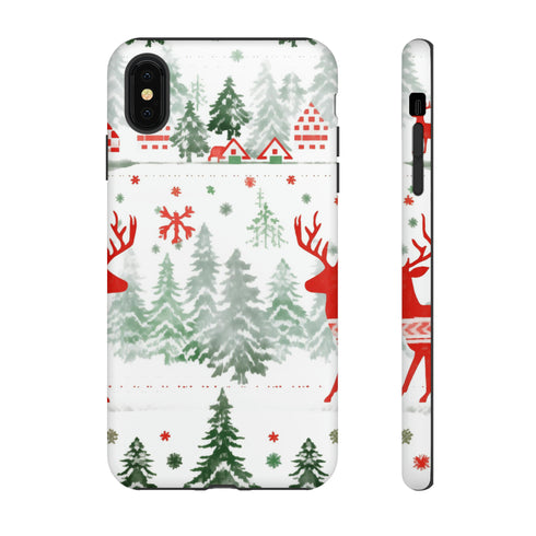 Nordic Christmas Print - Impact Resistant Phone Case iPhone XS MAX Matte